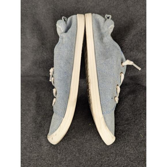 MAURICES Mariah SuperCush Sneaker Womens 11M Blue Canvas Slip On Scrunch Heel - Picture 6 of 9